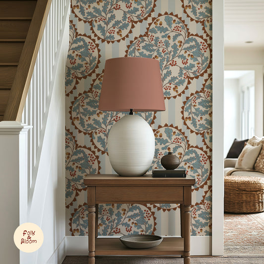 Children's Wallpaper - Damask Stripes