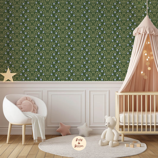Children's wallpaper on roll - Bluebell