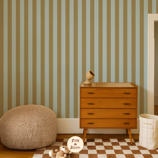 striped wallpaper for boys room and nursery