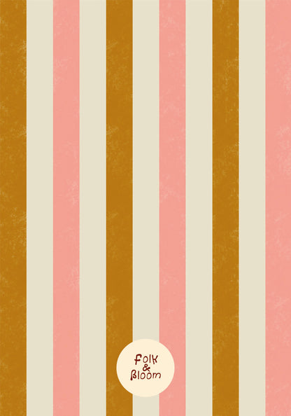 Nursery wallpaper on roll - Multicolor Stripe