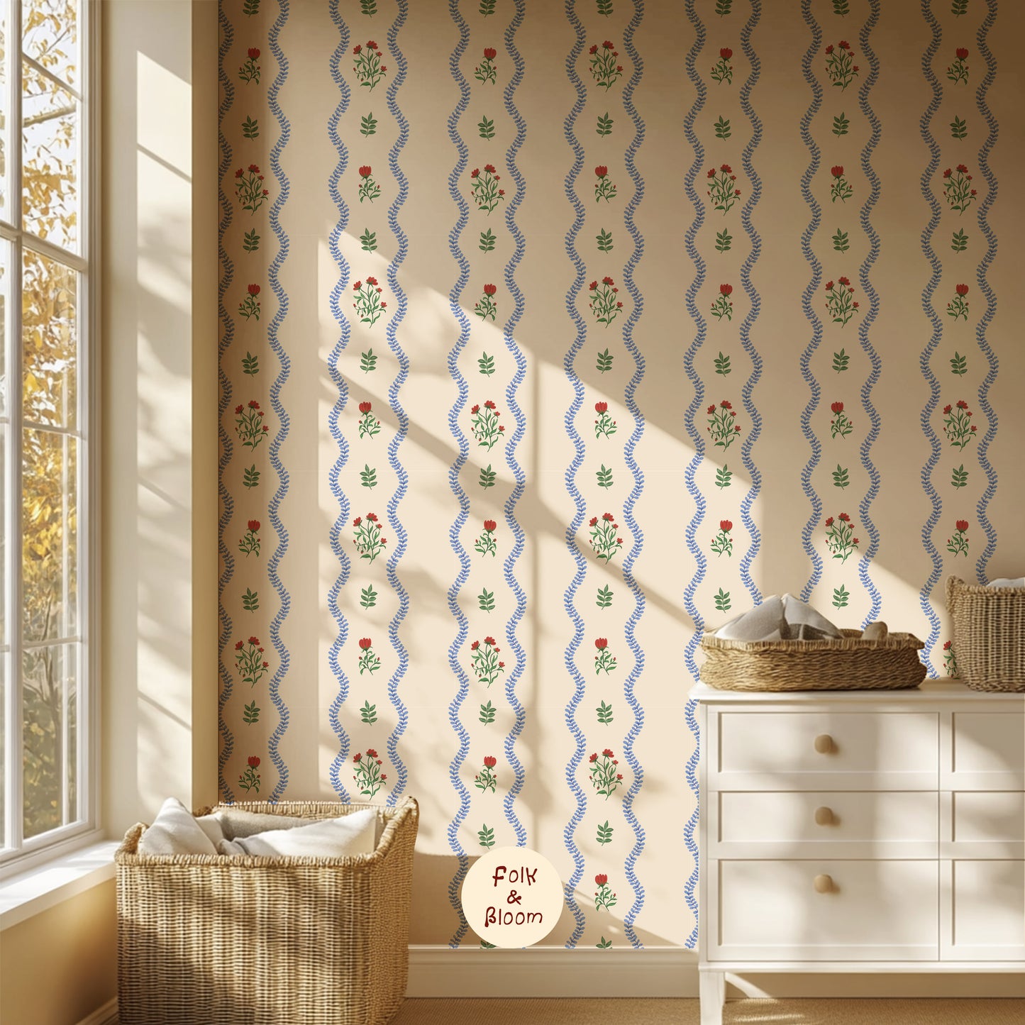 Children's wallpaper on roll - Poppy