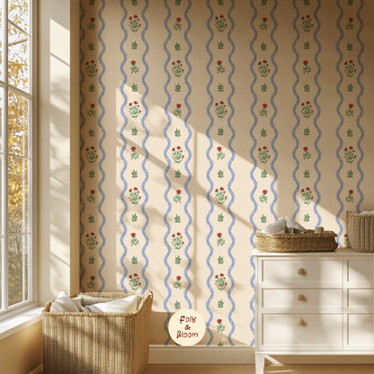 Children's wallpaper on roll - Poppy