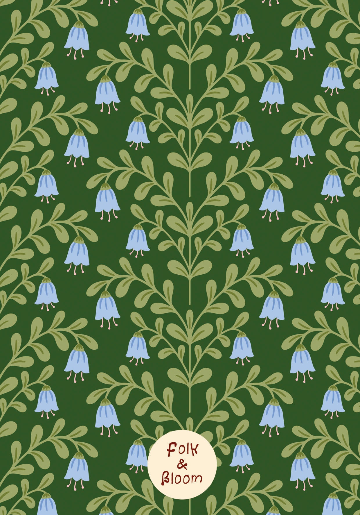 Children's wallpaper on roll - Bluebell