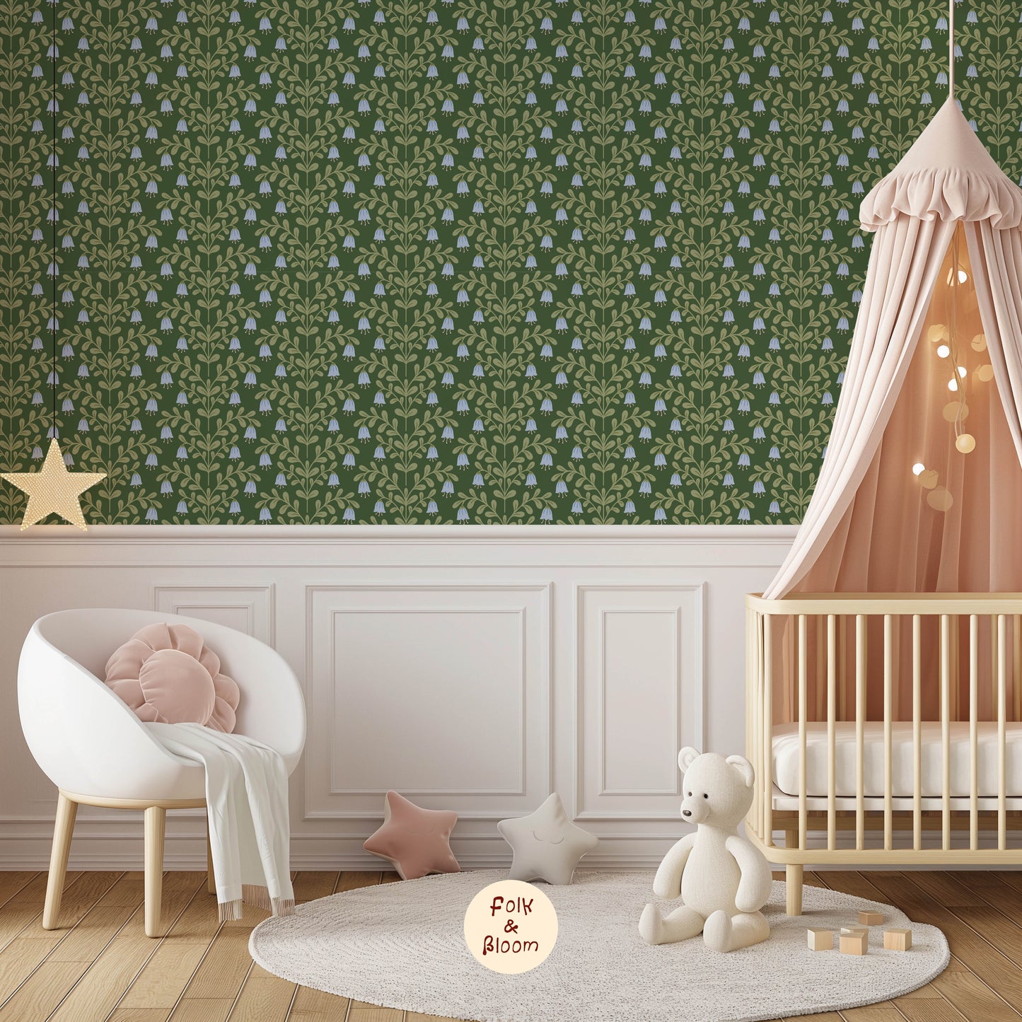 Children's wallpaper on roll - Bluebell