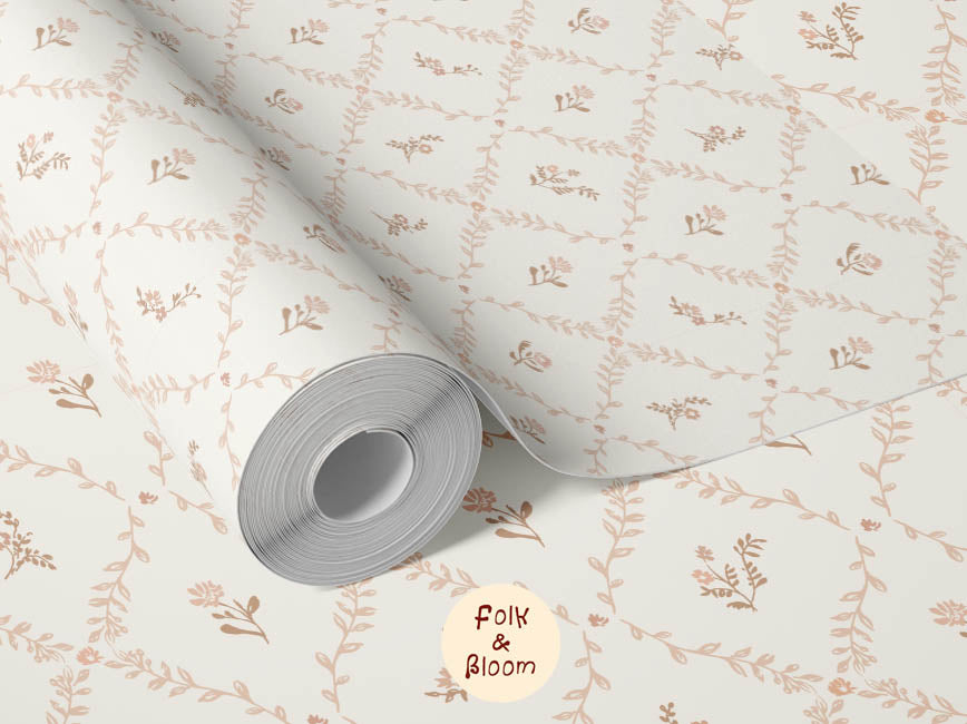 Children's wallpaper on roll - Bobbi Pink