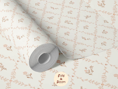 Children's wallpaper on roll - Bobbi Pink