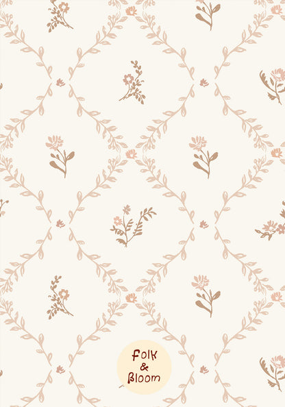 Pink Flower wallpaper for kids and nursery wallpapers