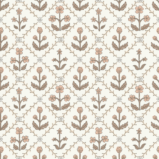 Children's wallpaper on roll - India Pink