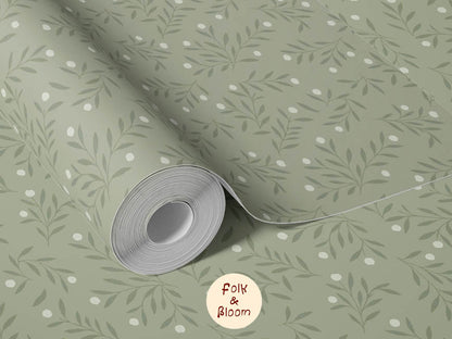 Children's wallpaper on roll - Millie Green