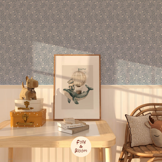 Children's wallpaper on roll - Millie Blue