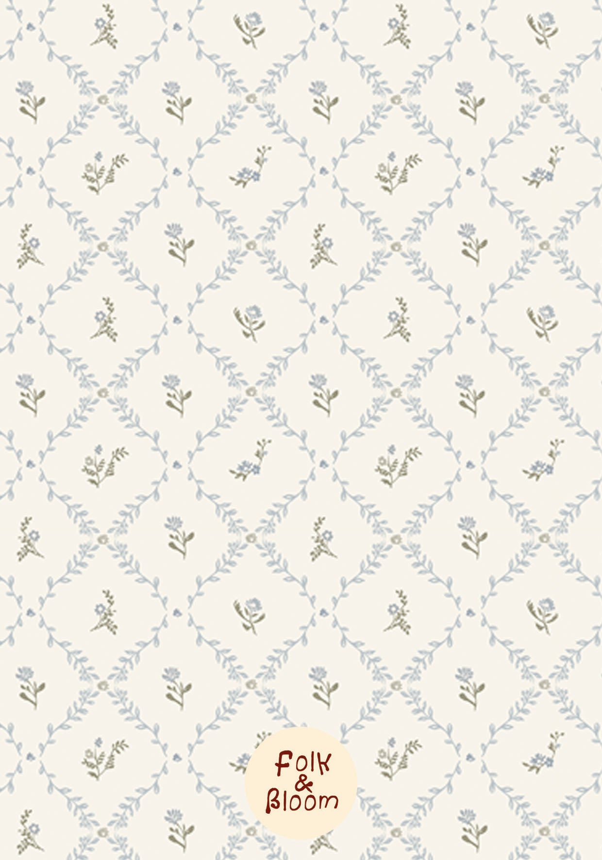 Blue flowers wallpaper classic nursery wallpapers