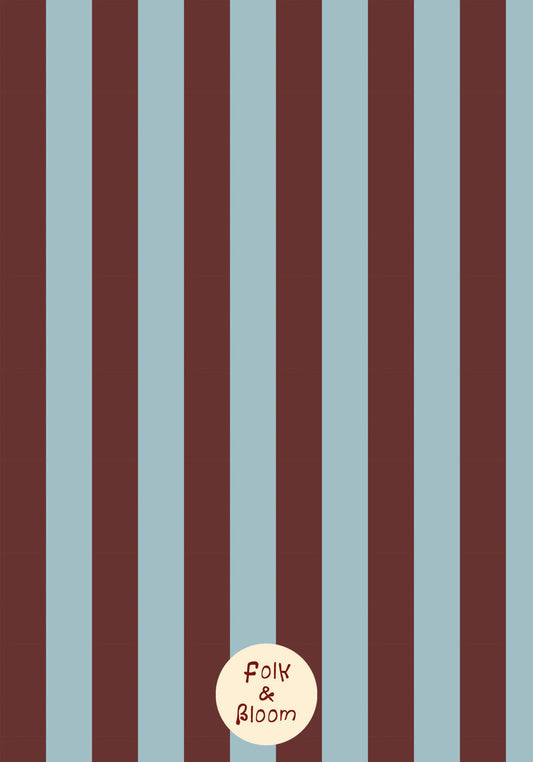Children's wallpaper on roll - Stripes Red/Blue