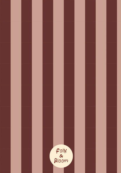 Children's wallpaper on roll - Stripes Red/Pink
