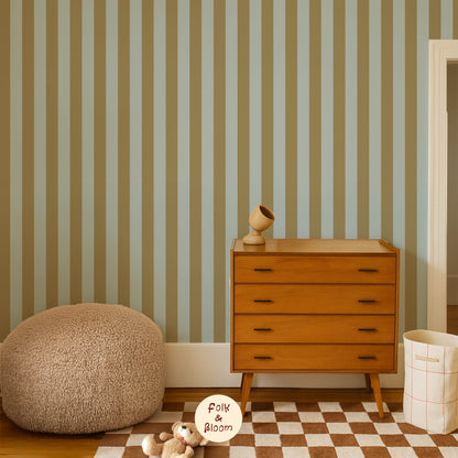 striped wallpaper for boys room and nursery