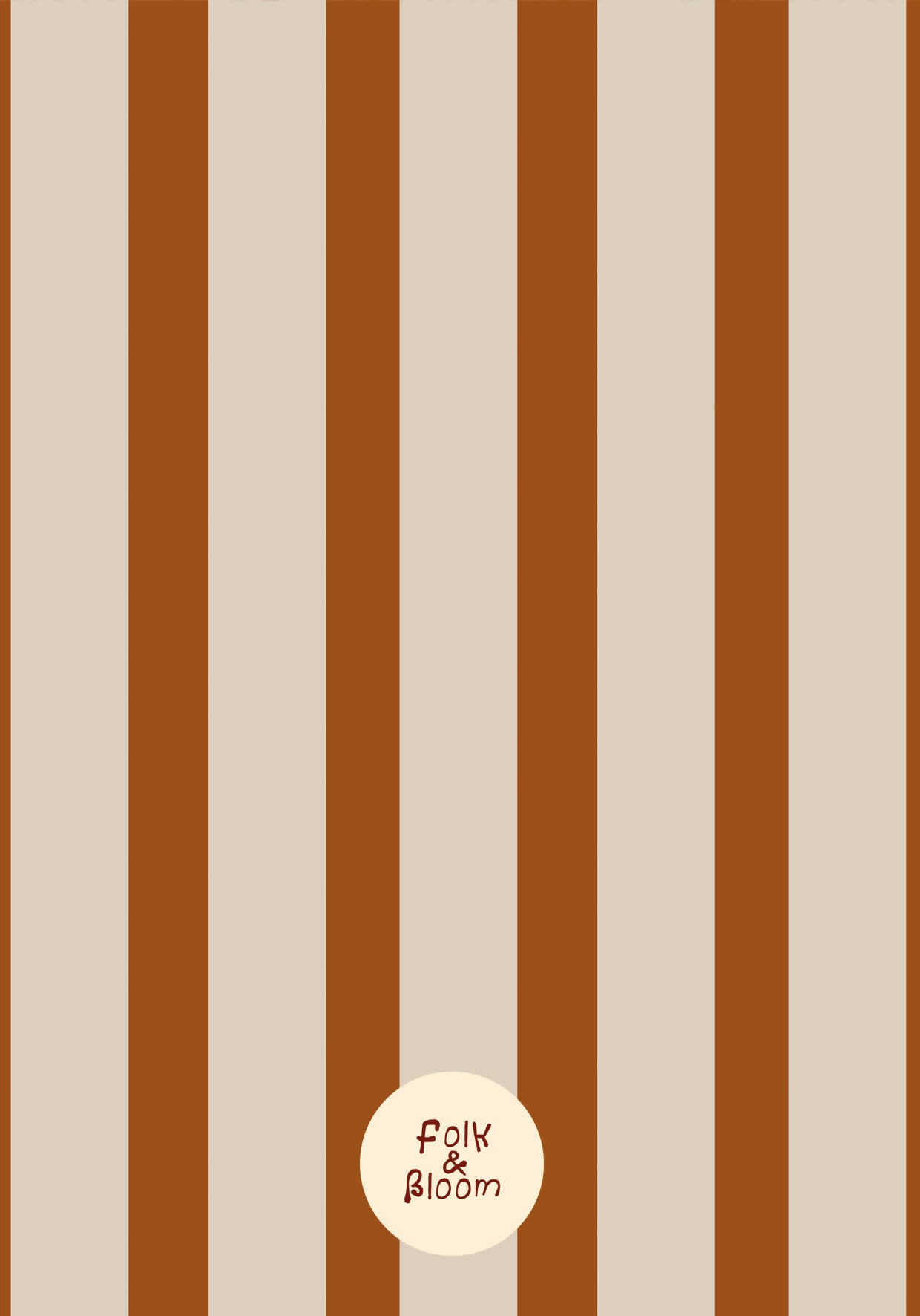 Stripes Cream & Rust — Children's Wallpaper