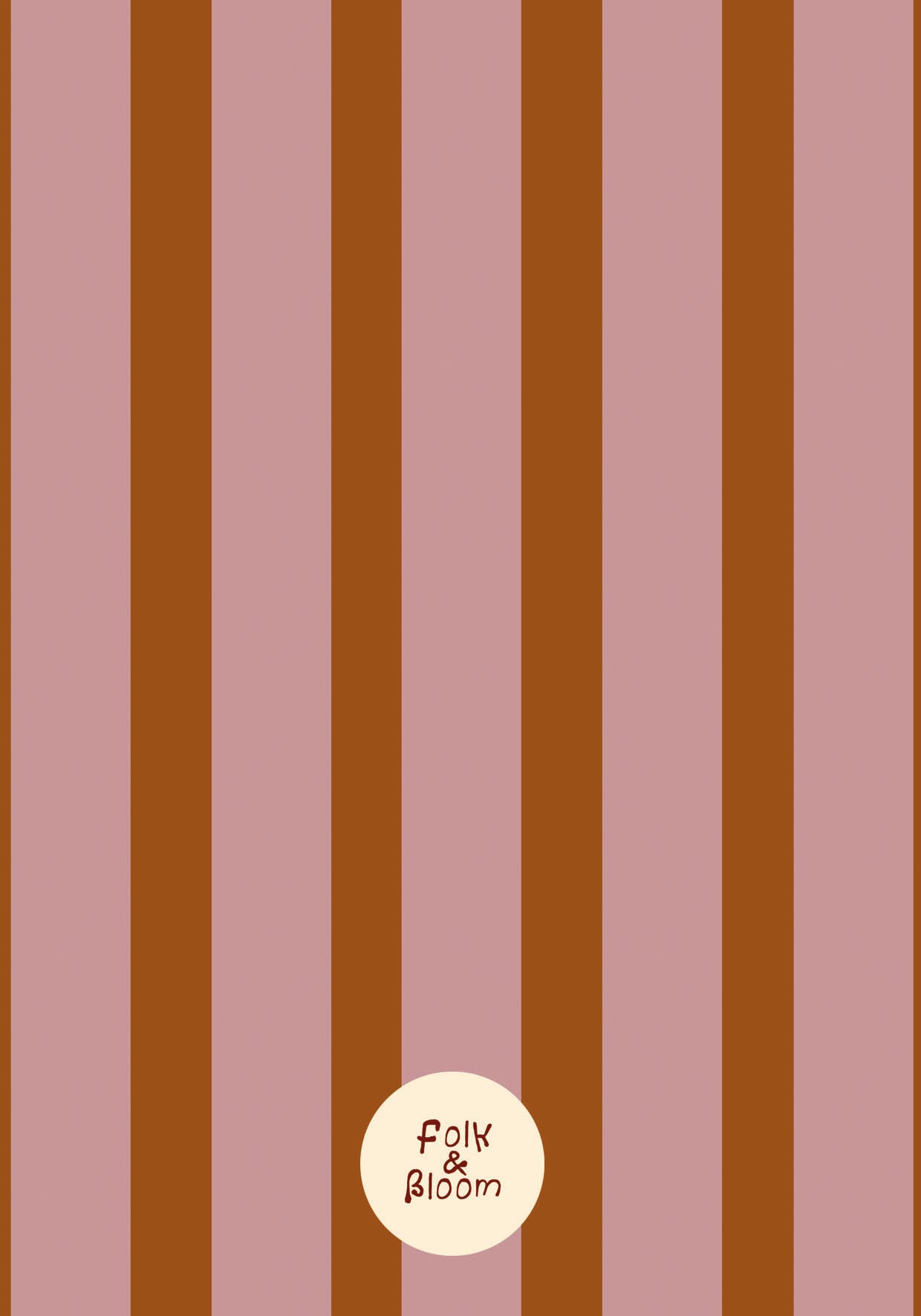 Stripes Pink & Rust — Children's Wallpaper