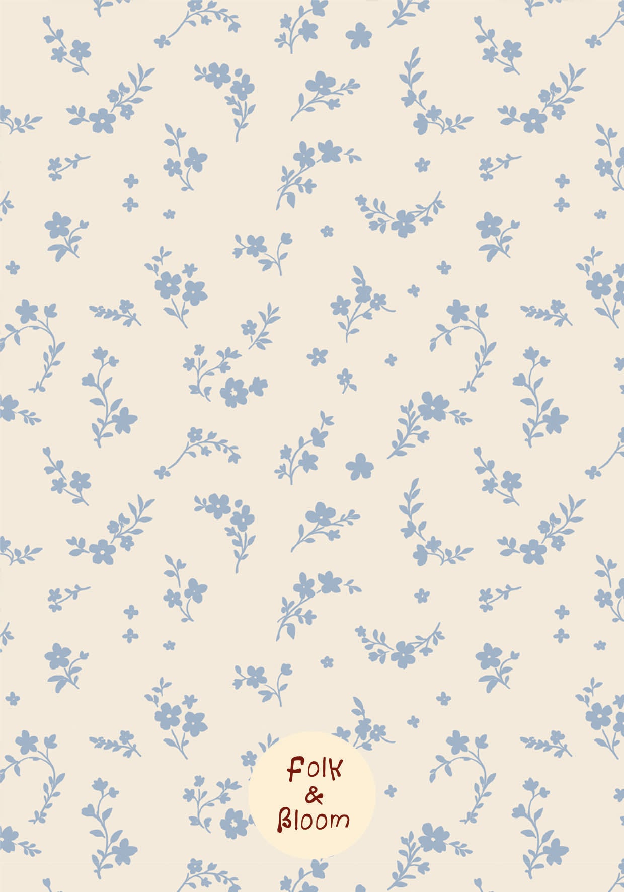 Children's wallpaper on roll - Victoria Blue