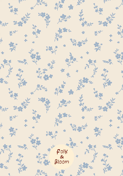 Children's wallpaper on roll - Victoria Blue